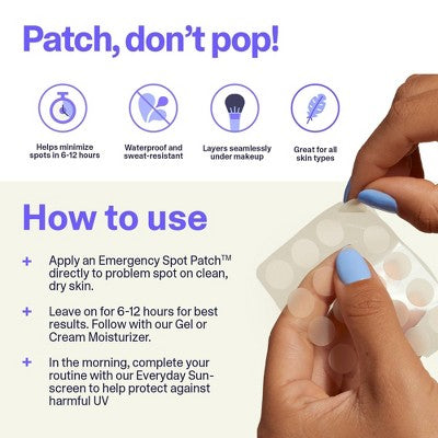 Curology Emergency Spot Facial Pimple Patches 80ct - Imperfect Box